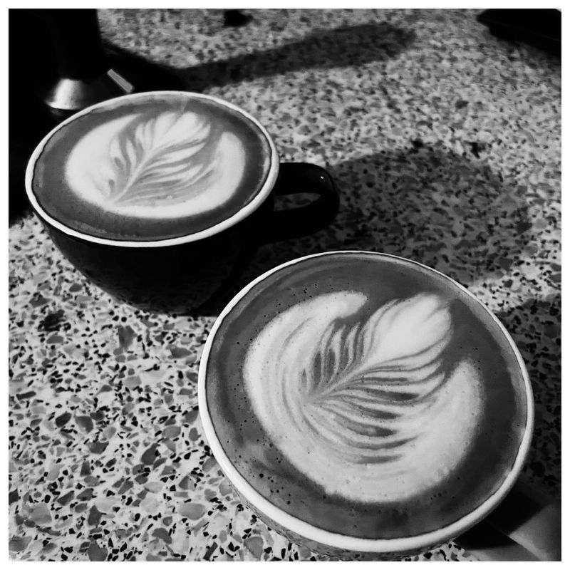 Two cappucinos